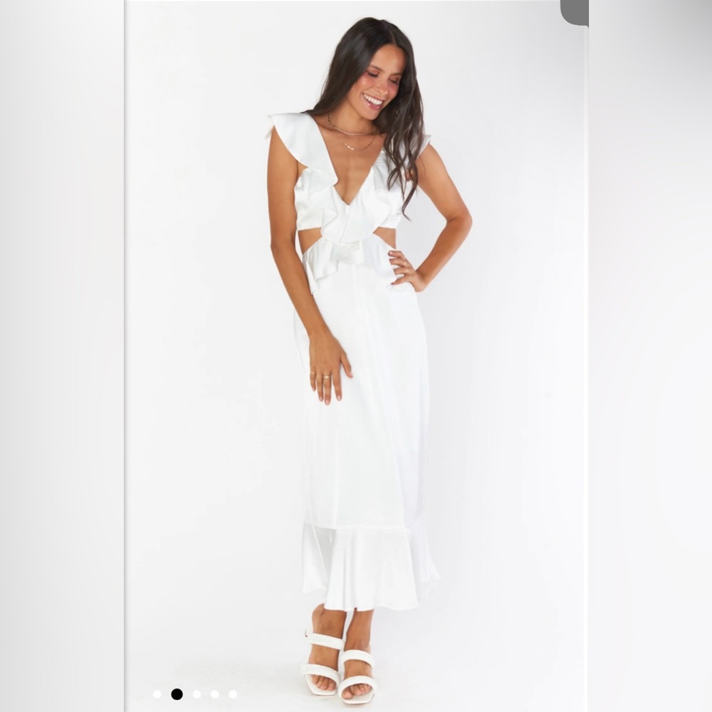 White satin show me your mumu Zoey dress, brand new with tags size XL